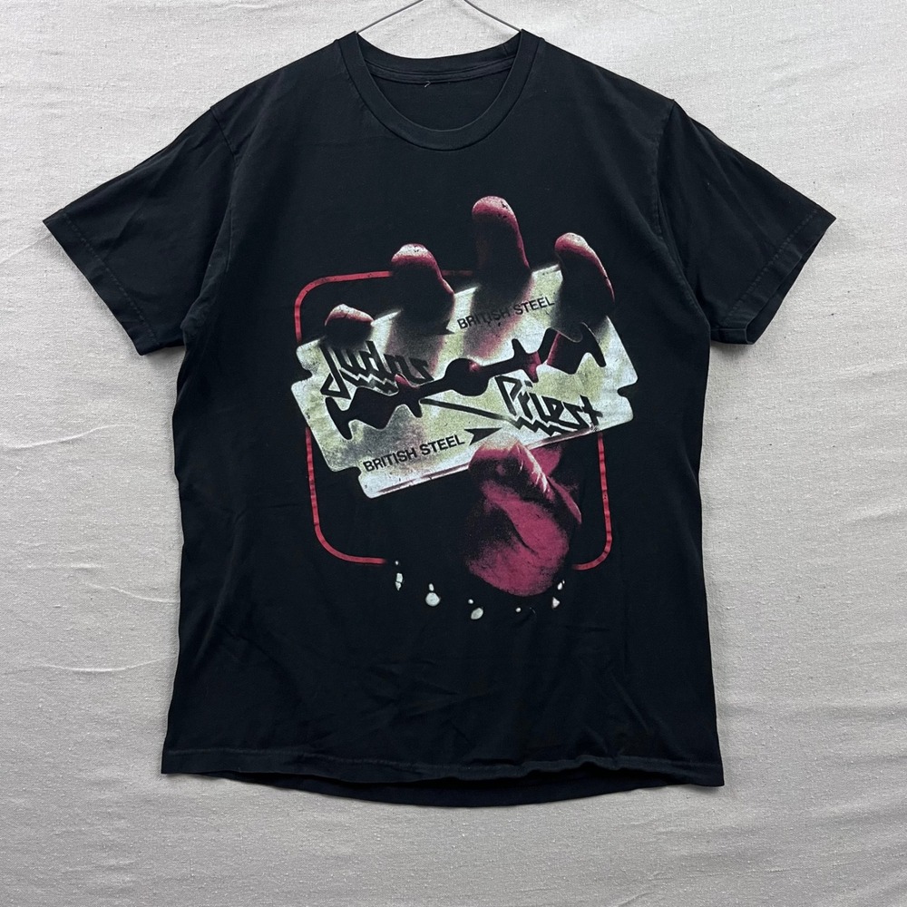 Judas Priest British Steel 50 Heavy Metal Years Tour T-Shirt Black Mens Large